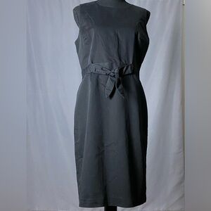 Tahari Black Shift Dress with Tie in Front Size 6